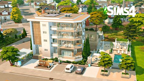 Modern Luxury Villa | The Sims 4 | No CC | Patreon Sims For Rent Build, Modern Apartment Sims 4, Sims 4 Modern Apartment Building, Sims 4 Modern Townhouse, For Rent Sims 4 Build, Sims 4 Del Sol Valley Apartments, Sims 4 Lot No Cc, The Sims 4 Apartment Building, Sims 4 Retirement Home