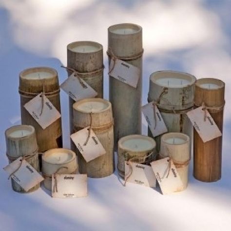 Other Hand-crafted Natural Bamboo Votive/Candle - Tradesy Bamboo Projects, Bamboo Lamps, Bamboo Furniture Diy, Bamboo Candle, Bamboo Diy, Velas Candles, Chic Lamp, Furniture Dolly, Bamboo Decor