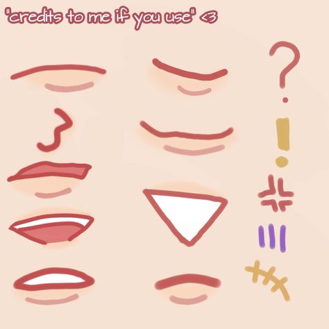 Gacha Club Mouth Tutorial, Gacha Eye Base Drawing, Gacha Mouth Tutorial, Gacha Club Lips Ideas, Gacha Mouths Base, Gacha Mouth Base Smile, Gacha Tweening Body Base, Bouche Gacha, Gacha Life Mouth Base