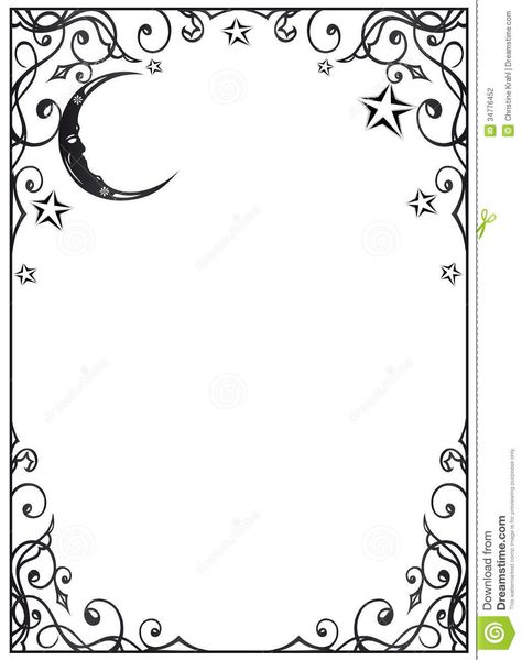 Moon, stars stock vector. Illustration of modern, painting - 34776452 Moon And Stars Illustration, Popsicle Stick Coasters, Wood Burning Ideas, Stars Illustration, Page Frames, Filigree Frame, Writing Paper Printable, Drawing Template, Book Of Shadow