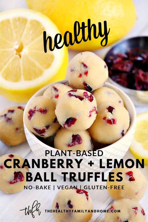 Lemon Balls, Lemon Ball, Lemon Cranberry, Truffles Recipe, Plant Based Desserts, Dessert Aux Fruits, Quick Easy Desserts, Desserts Vegan, Medical Medium