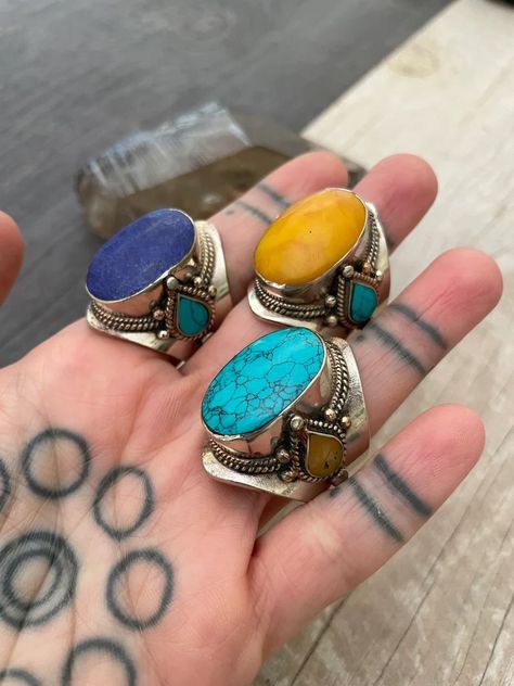 Big Stone Ring Oval Stone Ring Chunky Ring Big Rings Lapis Lazuli Ring Blue Stone Ring Chunky Stone Ring Large Stone Ring Big Turquoise Ring - Etsy Big Turquoise Ring, Big Stone Rings, Large Rings, Oval Stone Ring, Ring Blue Stone, Large Stone Rings, Yellow Ring, Rock Rings, Big Stone Ring