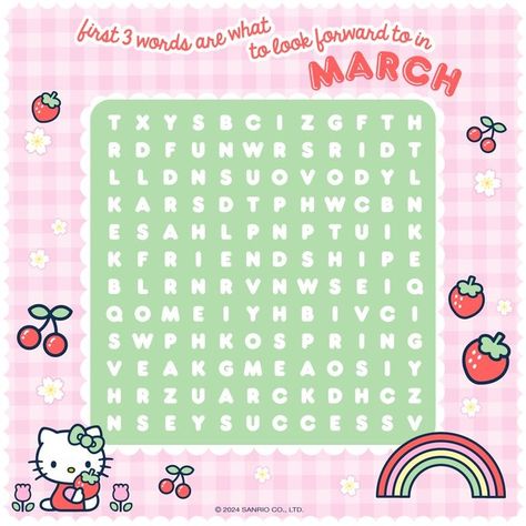 Hello Kitty on X: "#WellnessWednesday: What are you looking forward to in March? 🍒🔎 https://t.co/cmJv8HTKm0" / X Mel Robbins, Silly Goofy, Hello Kitty Collection, Fresh Start, Cute Cartoon Wallpapers, Looking Forward, Cartoon Wallpaper, Kid Friendly, Cute Cartoon