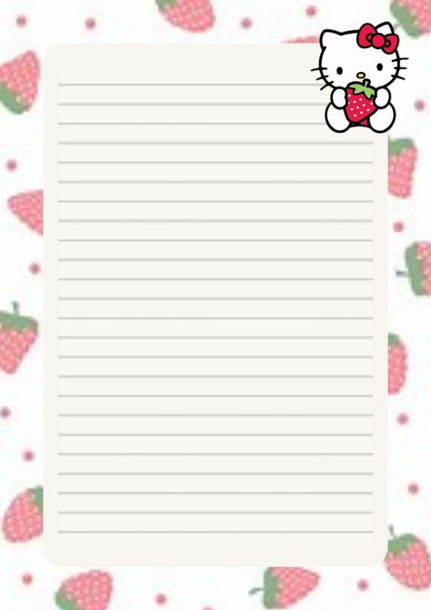 red hello kitty paper for writing Good Notes Daily Planner, Ipad Notes, Daily Planner Notepad, Cute Writing, Kawaii Stationary, Hello Kitty Printables, Journaling Stickers, Writing Paper Printable Stationery, Writing Paper Printable