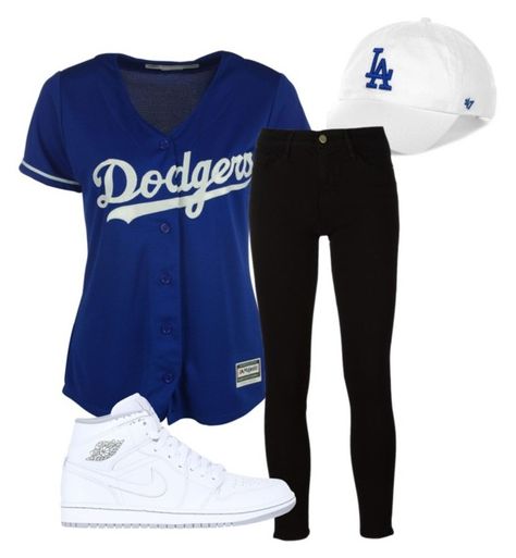 Dodgers baseball ⚾️ Dodger Outfit Women, Dodgers Game Outfit Women, Dodger Game Outfit Women, Dodgers Outfit Women, Baseball Jersey Outfit Women, Baseball Attire, Dodgers Outfit, Baseball Jersey Outfit, Dodger Game