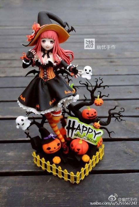 Figurines Anime, Dolls Art, Adornos Halloween, Polymer Clay Figures, Fairy Figurines, Polymer Clay Dolls, Anime Figurines, Clay Figures, Resin Kit