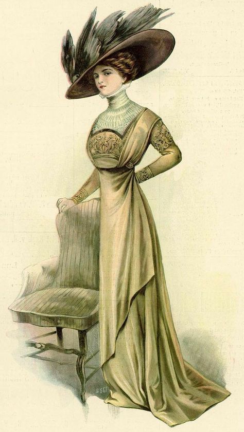 1910 Fashion Plate, Edwardian Day Dress, 1912 Fashion, 1908 Fashion, 1909 Fashion, Edwardian Fashion Plates, Edwardian Era Fashion, Western Womens Fashion, Edwardian Hat