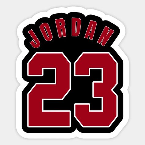 Jordan 23 - Jordan 23 - Sticker | TeePublic Jordan Stickers Printable, Jordan Cake Topper Printable Free, Jordan Cake Topper Printable, Jordan Cake Topper, Jordan Stickers, Adidas Logo Art, Jordan Cake, 23 Jordan, Aerox 155