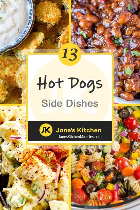 Everyone loves eating dogs, but picking what to serve with hot dogs takes your lunch, dinner or BBQ to a whole new level. Check out our list of sides and toppings and prepare to get hungry.  #sidedish #sidedishes #sidedishrecipes #hotdogs #hotdogtoppings  #recipes #hotdogsappetizers #hotdogsides #hotdogsidedishes Side Dishes For Hot Dogs, Asparagus On The Bbq, Hot Dog Sides, Hamburger Side Dishes, Best Baked Beans, Best Sides, Cookout Sides, Barbecue Sides, Barbecue Side Dishes