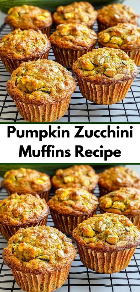 Looking for lunch ideas? Try this Pumpkin Zucchini Muffins Recipe! A unique muffin recipe that combines the flavors of pumpkin zucchini, perfect for lunch recipes or dinner ideas. Pumpkin Zucchini Muffins, Pumpkin Zucchini, Canned Pumpkin Recipes, Zucchini Muffin Recipes, Pumpkin Muffins Easy, Pumpkin Recipes Healthy, Spice Muffins, Pumpkin Recipe, Zucchini Muffins