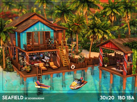 The Sims 4 Houses Ideas Island Living, Sims 4 Island Living House No Cc, Sulani Homes Sims 4 No Cc, Sims 4 Island Living House Ideas, Island Sims 4 House, Sims 4 Houses Island Living, Sims 4 Sulani House Ideas, Sims Island Living Cc, The Sims 4 Sulani Houses Ideas