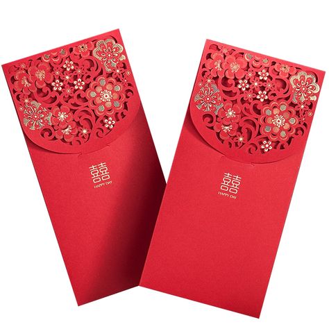 Red Money, Red Envelope Design, Chinese Red Envelope, New Year Wedding, Coin Envelopes, New Years Wedding, Money Envelope, Lucky Money, Chinese New Year Decorations