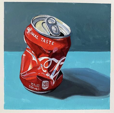 Soda Can Painting, Can Painting, Coke Cans, Daily Painting, Soda Can, Paper Paper, Paper Size