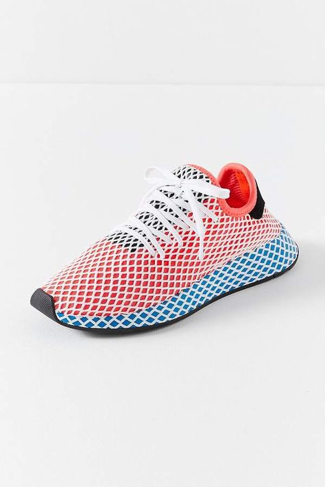 Adidas Deerupt Running Sneaker Trendy Tennis Shoes, Adidas Deerupt, Sneakers Trendy, Perfect Sneakers, Cute Sneakers, On Sneakers, Chunky Sneakers, Athletic Fashion, Sneaker Collection