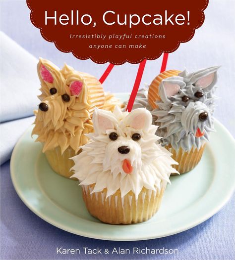 I have this! This book is a must have for those with creative cupcake cravings - especially of the canine persuasion. Cupcakes Bonitos, Puppy Cupcakes, Cupcakes Design, Book Cupcakes, Dog Cupcakes, Hello Cupcake, Puppy Cake, Torte Cupcake, Creative Cupcakes