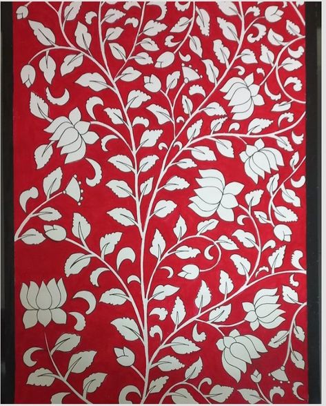 Kalamkari Painting Easy, Meenakari Painting, Kalamkari Design, Kalamkari Art, Morden Art, Kalamkari Designs, Kalamkari Painting, Canvas Painting Designs, Fashion Designing