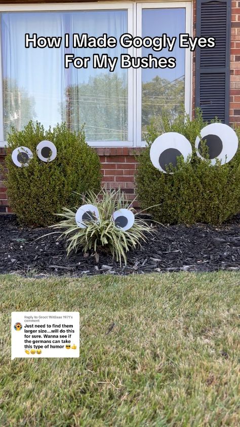 Amazon Live - DIY Googly Eye Bushes with corrugated plastic board Plastic Board, Types Of Humor, Corrugated Plastic, Googly Eyes, Halloween