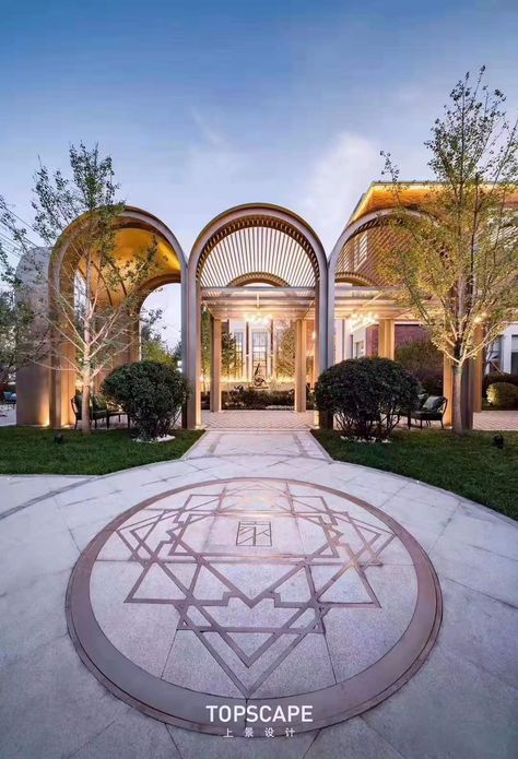 New Classic Facade, Entryway Arch, Garden Entryway, Arch Gate, Luxury Hotel Design, Paving Design, Renovation Architecture, University Architecture, Arch Architecture