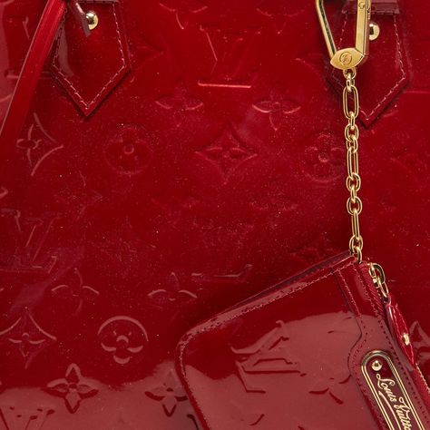 Louis Vuitton Red Monogram Vernis Alma MM Bag Louis Vuitton Red, Luxury Closet, Luxury Clothing, Bag Bag, Luxury Outfits, Authentic Louis Vuitton, Luxury Bags, Premium Quality, Louis Vuitton