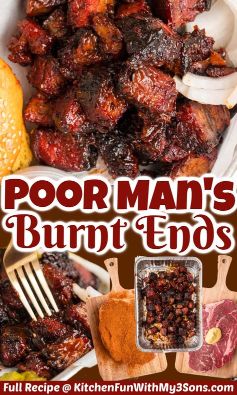 Smoked Oxtails, Chuck Roast Burnt Ends, Roast Burnt Ends, Bbq Seasoning Recipe, Poor Man's Burnt Ends, Pork Burnt Ends, Burnt Ends Recipe, Bbq Rub Recipe, Smoker Ideas