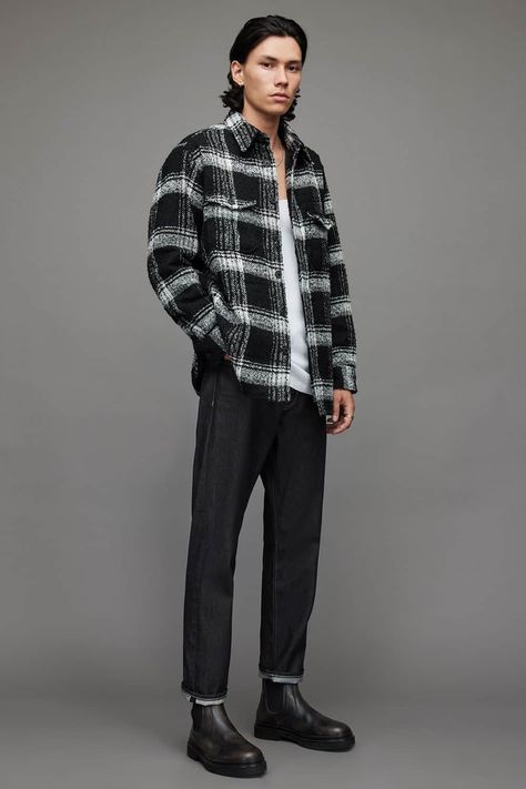 Flannel Men Outfit, Black Boots Outfit Men, Black Boots Men Outfit, Black Chelsea Boots Outfit, Flannel Outfits Men, Flannel Shirt Outfit, Chelsea Boots Men Outfit, Night Out Outfits, Denim Outfit Men