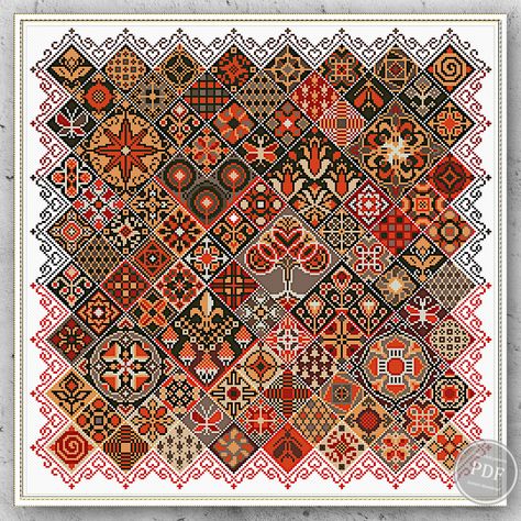 Ukrainian Cross Stitch Patterns Free, Cross Stitch Traditional, Russian Cross Stitch Patterns, Geometric Cross Stitch Patterns, Cross Stitch Garden, Art Nouveau Cross Stitch, Russian Cross Stitch, Gothic Cross Stitch, Geometric Cross Stitch