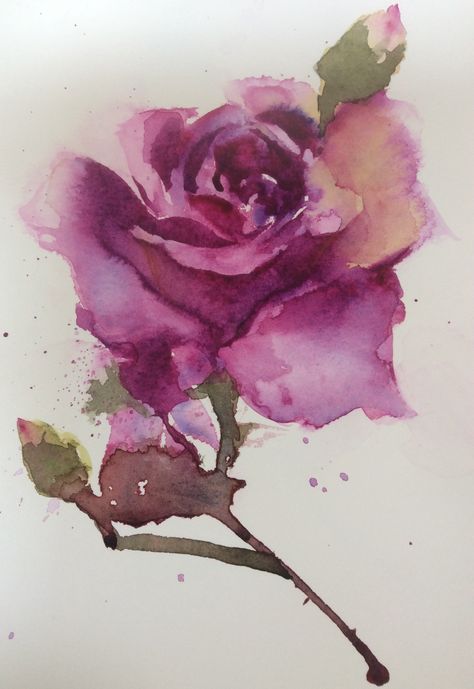 Roses Watercolour Painting, Watercolor Art Rose, Rose Painting Watercolor, Roses Watercolor Painting, Rose Watercolour, Watercolour Roses, Light Vs Dark, Loose Watercolor Flowers, Roses Art