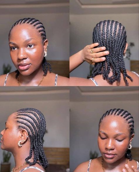 Freehand Hairstyles For Natural Hair, Simple Weaving For Natural Hair, Freehand Hairstyles 2024, Tiny Weaving With Natural Hair, Small Cornrows On Natural Hair, Simple Conrows Lines And Braids, Simple Cornrow Ideas Natural Hair, Simple Weaving Hairstyles, Snoopy Hairstyles For Black Women