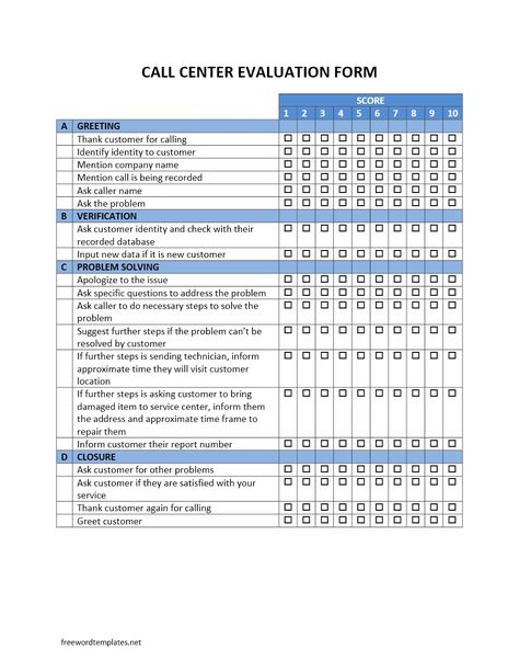 Call Center Evaluation Form Template Call Center Kpi Dashboard, Tracking Employee Performance, Call Center Evaluation Form, Call Center Management, Call Center Tips, Contact Center Customer Service, Call Center Training, Call Center Office, Employee Evaluation Form