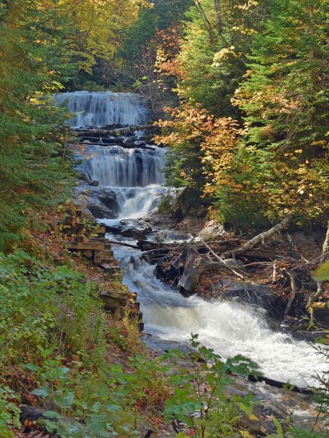 Crystal Falls Michigan, Upper Michigan Waterfalls, Glen Arbor Michigan, Michigan Waterfalls, Fall In Michigan, Tahquamenon Falls, Upper Peninsula Michigan, Pictured Rocks National Lakeshore, Rock River