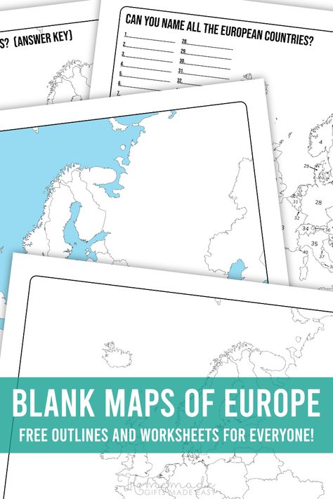 Free Printable Blank Europe Map Blank Maps Free Printable, Europe Quiz, Geography Printables, Xmas Card Messages, Blank World Map, Map Quiz, All About Me Worksheet, Name Tracing Worksheets, Can You Find It