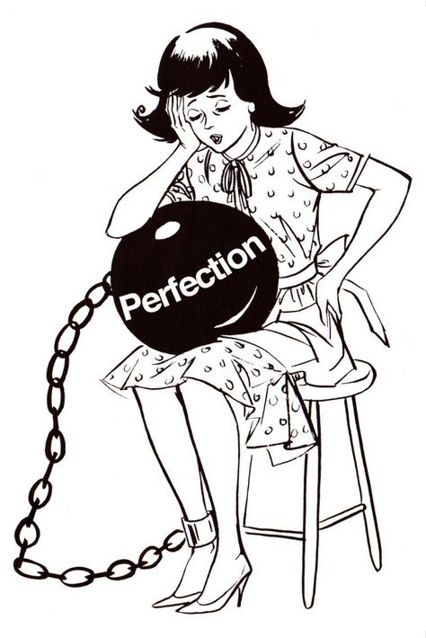 How to take back your life from the grips of perfectionism Ball And Chain, Ms Awareness, Enneagram Types, Mommy Blogger, Carl Jung, Perfectionism, Body Image, Infj, Be Perfect