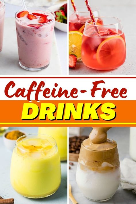 Quickly quench your thirst with these easy caffeine-free drinks. They're fast, refreshing, tasty, and come without the troublesome jitters of coffee. Homemade Orange Juice, Over Indulgence, Caffeine Free Drinks, Natural Energy Drinks, Hot Drinks Recipes, Spicy Drinks, Caffeine Drinks, Spiced Drinks, Keto Cocktails