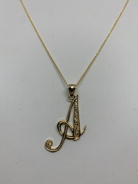 Initial Necklace Gold Letters Pendants, O Initial Necklace, A Necklace Letter, A Initial Necklace, F Necklace, Letter A Necklace, Rich Jewelry, Gold Chain Women, E Necklace