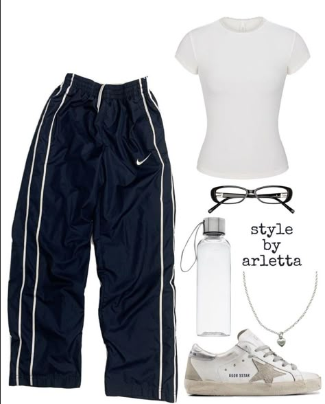 @stylebyarletta Track Pants Outfit Winter, Bop Outfit, Sport Outfits Women, Pe Outfits, Fire Aesthetics, Jennie Outfits, Y2k Techwear, Golf Fits, Neural Pathways