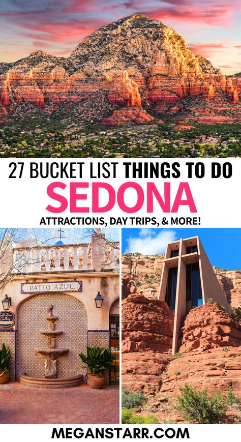 Sedona, Arizona is packed with must-do experiences! 🏞️ Hike the stunning Cathedral Rock, explore the vortexes at Bell Rock, or take a scenic drive along Oak Creek Canyon. Sedona is a magical destination filled with natural beauty and adventure! 🌄 Click to see my top things to do in Sedona, AZ for first-time visitors! Secret Canyon Page Az, Sedona Must See, Sedona Arizona In November, Things To Do In Sedona Az, Sedona Must Do, Things To Do At The Grand Canyon, Vortex Sedona Arizona, Sedona In April, Sedona Vortex Spiritual