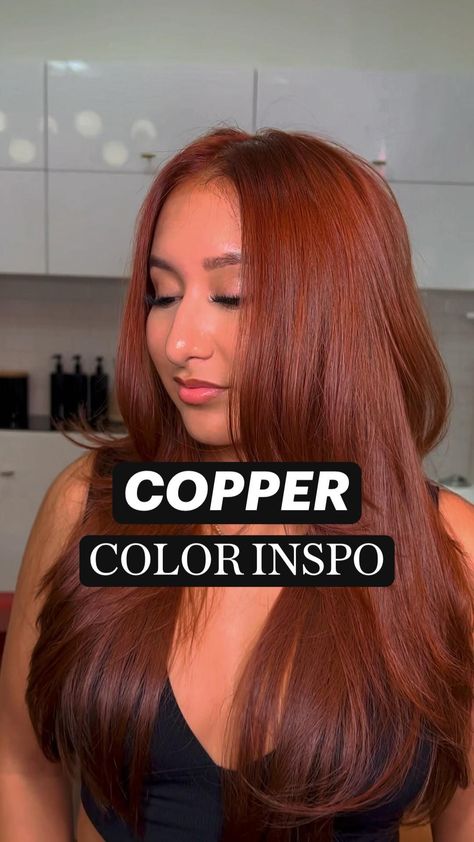 Dare to Differ: Unique Two-Tone Hairstyle Ideas for Unconventional Flair Balayage, Dark Ginger Hair, Copper Hair Dark, Copper Brown Hair, Red Copper Hair Color, Rambut Brunette, Haircut Selfie, Copper Red Hair, Photo Hijab