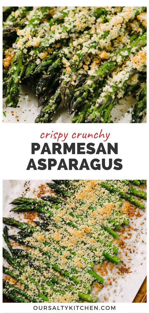 Asparagus Seasoning Recipes, Crispy Parmasean Asparagus, Parmesan Asparagus Air Fryer, Asparagus In The Oven Recipes, Pan Roasted Asparagus Recipes, How Long To Bake Asparagus In Oven, Pan Seared Asparagus Recipe, Dinner With Asparagus Side, How Long To Cook Asparagus In Oven