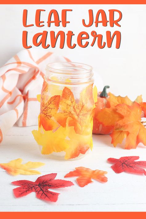 Create a beautiful leaf mason jar lantern in a few simple steps. This beautiful craft can be done using real or faux leaves. #diy #masonjarcrafts #tutorial #naturecrafts #autumncrafting Mason Jar Lantern, Leaves Diy, Mason Jar Lanterns, Lantern Craft, Flameless Tea Lights, Fun Fall Crafts, Crown For Kids, Rainy Day Fun, Jar Lanterns