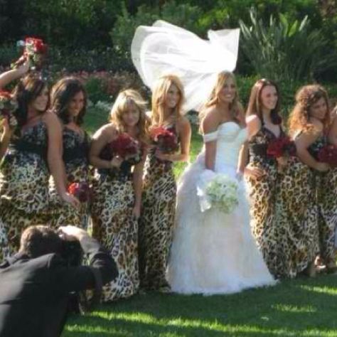 My best friends wedding #leopard LEOPARD PRINT WEDDING THEME, SO DIFFERENT Leopard Print Bridesmaid Dresses, Cheetah Wedding Theme, Cheetah Wedding, Animal Print Wedding, Leopard Print Wedding, Leopard Wedding, Printed Bridesmaid Dresses, Leopard Flower, Zoo Wedding