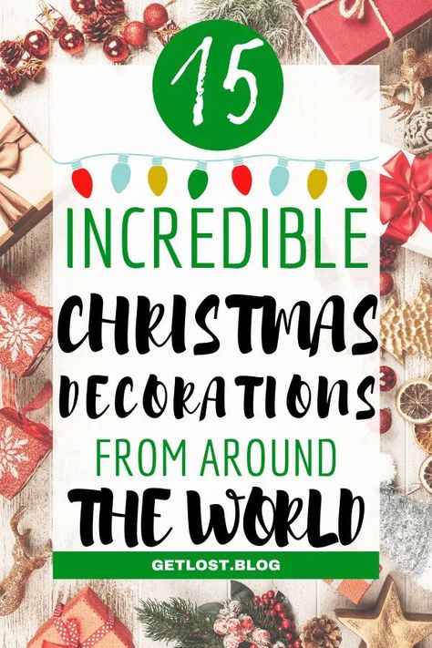 Christmas Units, Village Ideas, Christmas Around The World, Beautiful Christmas Decorations, Fun Christmas Decorations, Holidays Around The World, World Party, Felt Christmas Tree, Christmas Travel