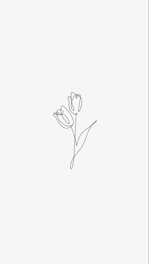 Flower Tattoos Abstract, Tulip Tattoo Spine, Tulip Line Drawing Tattoo, Continuous Line Flower Tattoo, Tulip Outline Tattoo, Sillouette Art Tattoos, Watercolor Tulip Tattoo, Self Love Tattoo Meaningful, Fineline Tulip Tattoo