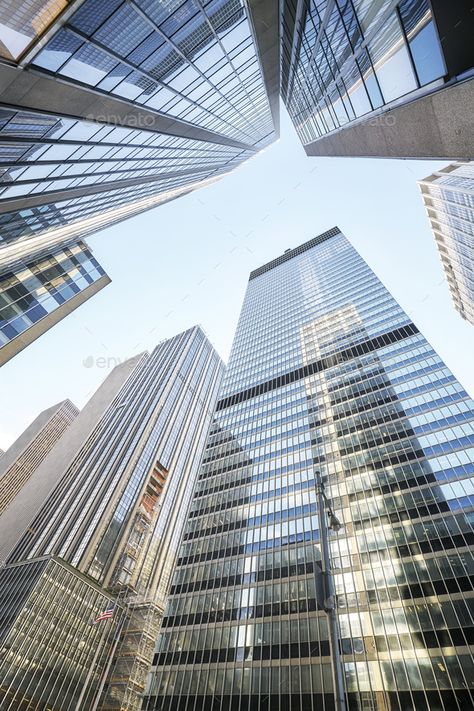 Looking Up At Buildings, Skyscraper Perspective, Skyscrapers Aesthetic, New York Perspective, Skyscraper Aesthetic, Skyscraper Photography, Identity Aesthetic, City Perspective, New York Skyscrapers