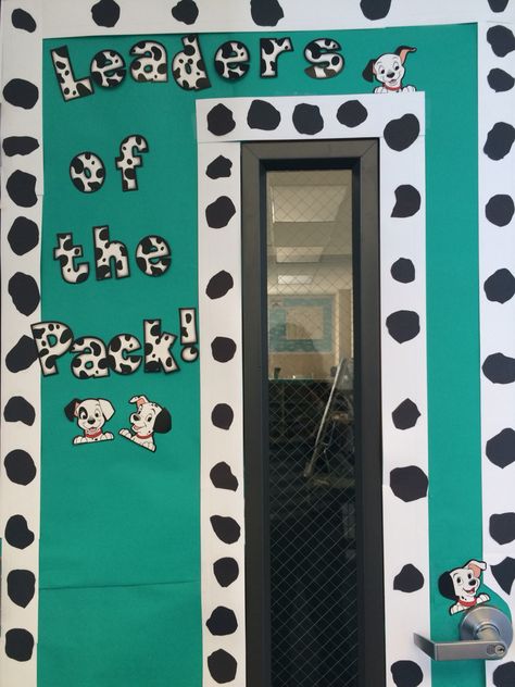 Decorated Classroom door. Dog/Dalmatian theme. Dog Theme Classroom, Classroom Door Ideas, Preschool Door, Teacher Appreciation Themes, Disney Themed Classroom, Dog Dalmatian, Puppy Room, Disney Classroom, Class Theme