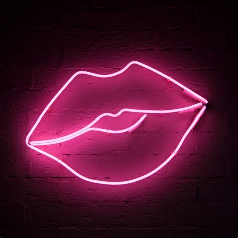 Neon Sign Hot Pink Faded Aesthetic Wallpaper From Tumblr Neon Lips, Hide Dark Circles, Lip Wallpaper, Hot Pink Lips, Pink Tumblr Aesthetic, Natural Blush, Neon Decor, Pink Lip Gloss, Black Lips