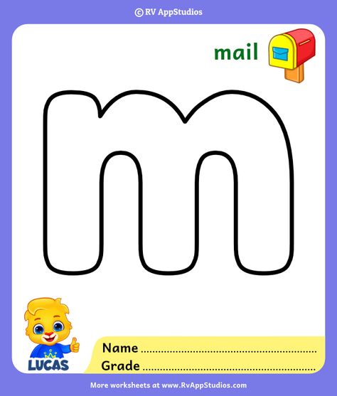 Alphabet Letter m Coloring Letter M Worksheet, M Coloring Pages, Preschool Letter M, Lowercase Letters Printable, Letter M Worksheets, Coloring Pages For Preschool, Kindergarten Coloring, Worksheet For Kids, Kids Worksheets Printables