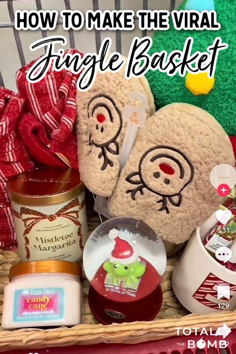 Here's How To Make Your Kids The Viral 'Jingle Basket' Everyone is Talking About Jolly Basket Ideas, Jingle Baskets For Kids, Brrr Basket Ideas For Boys, Jingle Basket Ideas, Christmas Basket Ideas For Kids, Christmas Burr Basket Ideas, Kids Christmas Basket, Jolly Basket, Brrr Basket Ideas