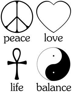 Peaceful Symbols, Paz Hippie, Peace Sign Tattoos, Drawings With Meaning, Peace Tattoos, Cupid Heart, Peace Poster, Now Quotes, Egyptian Ankh