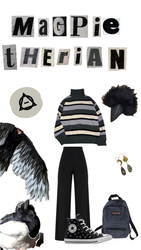 Magpie Aesthetic, Bird Outfit, Aesthetic Outfit, Outfit Aesthetic, Magpie, Aesthetic Clothes, Cut Out, Mask, Bring It On