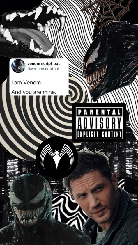 #venom #venommovie #comics #marvel #eddiebrock #collage #black #moodboard #shuffles #spiderman Venom Moodboard, Eddie Brock Wallpaper, Venom Eddie, Black Moodboard, Venom Aesthetic, Anti Venom, Collage Black, Venom Movie, Eddie Brock